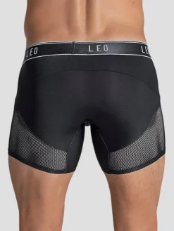 Underwear-Leo By Leonisa Mesh Boxer Briefs, Single-Pack Black