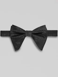 Formal Accessories|Bow Ties-Egara Metallic Teardrop Bow Tie Black