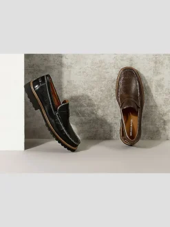 Loafers & Slip-ons-Donald Pliner Miles Moc Toe Loafers Black