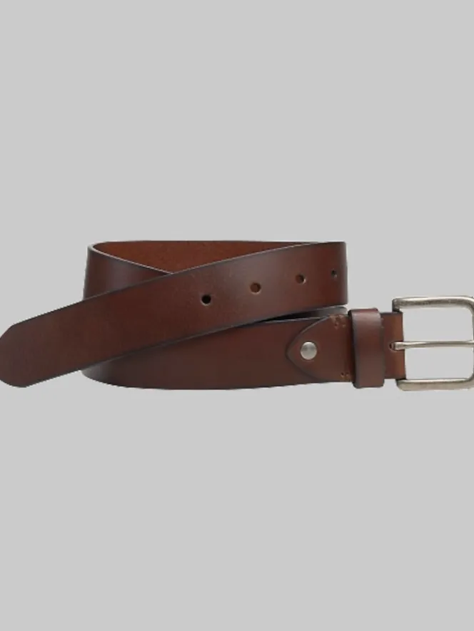 Belts-Johnston &Amp; Murphy Minimalist Leather Belt Dk Brown