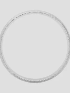 Jewelry|Tie Bars & Cufflinks-Gtx 8mm Satin Polished Titanium Band Silver