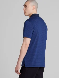 Casual Shirts|Polos-Joseph Abboud Modern Fit Basketweave Jacquard Polo Light Grey