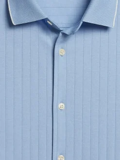 Casual Shop|Button Up Shirts-Joseph Abboud Modern Fit Breathable Short Sleeve Button Up Shirt Lt Blue