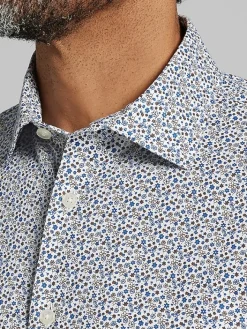 Button Up Shirts|Casual Shirts-Joseph Abboud Modern Fit Button Up Shirt Navy/Tan