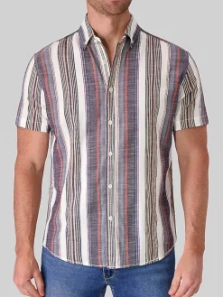 Button Up Shirts|Casual Shirts-Report Collection Modern Fit Button Up Shirt Brown And Bronze