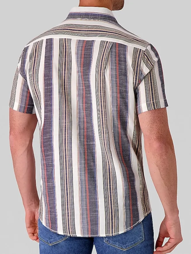 Button Up Shirts|Casual Shirts-Report Collection Modern Fit Button Up Shirt Brown And Bronze