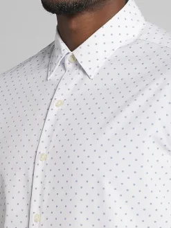 Button Up Shirts|Long Sleeve Button Up Shirts-Pronto Uomo Modern Fit Button Up Shirt Blue