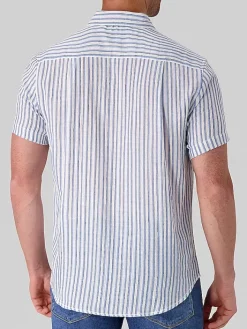 Button Up Shirts|Casual Shirts-Report Collection Modern Fit Button Up Shirt Navy And Blue