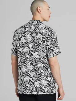 Button Up Shirts|Casual Shirts-Pronto Uomo Modern Fit Button Up Shirt Black