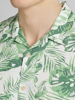 Button Up Shirts|Casual Shirts-Pronto Uomo Modern Fit Camp Shirt Light Green