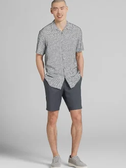 Button Up Shirts|Casual Shirts-Pronto Uomo Modern Fit Camp Shirt Black