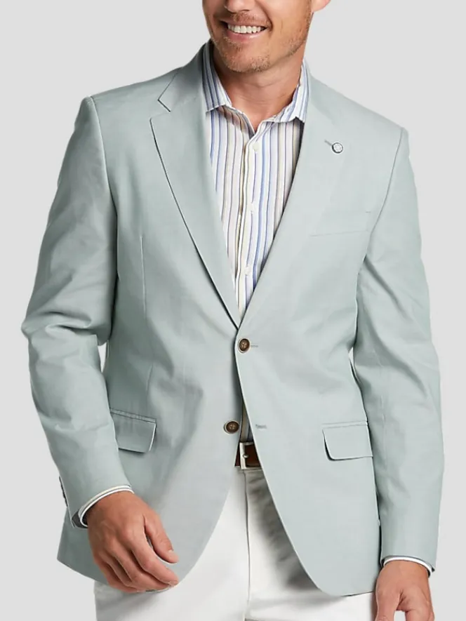 Sport Coats|Sport Coats-Nautica Modern Fit ChambRayon Sport Coat Blue/Postman