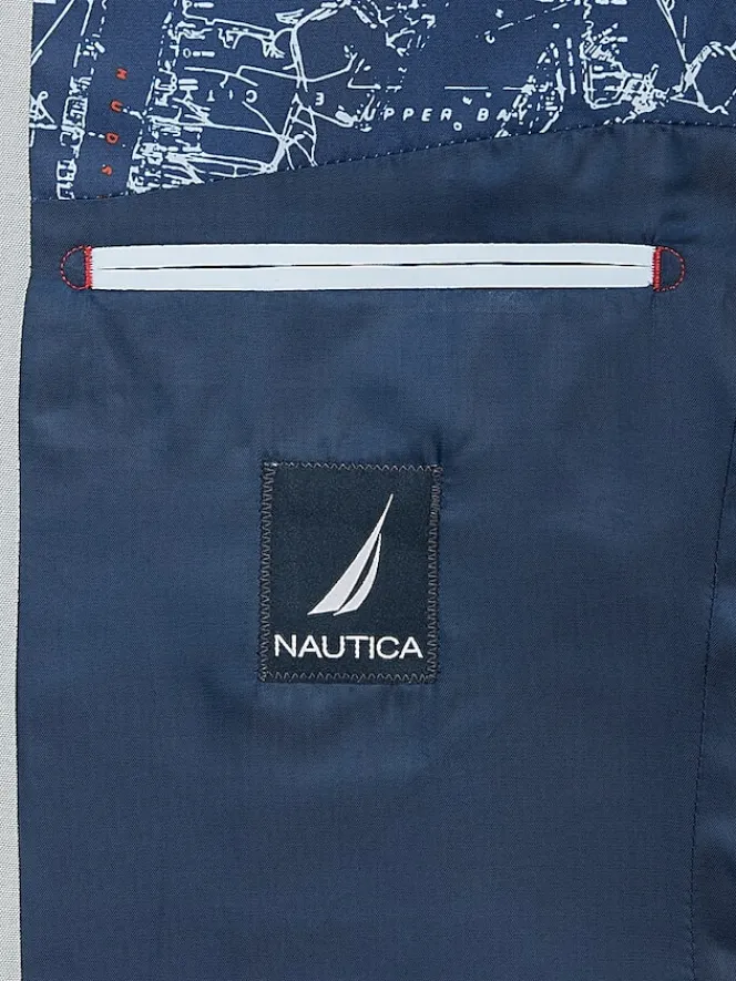 Sport Coats|Sport Coats-Nautica Modern Fit ChambRayon Sport Coat Blue/Postman