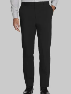 Big & Tall Pants|Dress Pants-Joseph Abboud Modern Fit Comfort Stretch Dress Pants Black
