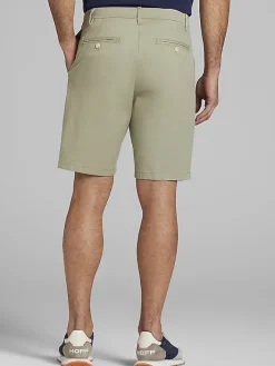 Big & Tall Jeans|Shorts-Joseph Abboud Modern Fit Comfort Stretch Flat Front Shorts Bright White