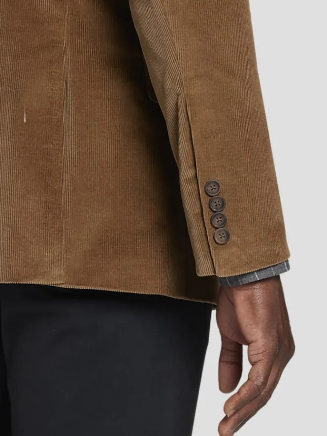 Sport Coats|Sport Coats-Pronto Uomo Modern Fit Corduroy Sport Coat Black