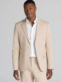 Suit Separates|3-piece Suits-Tommy Hilfiger Modern Fit Cotton Blend Suit Jacket Khaki