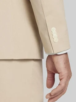 Suit Separates|3-piece Suits-Tommy Hilfiger Modern Fit Cotton Blend Suit Jacket Khaki