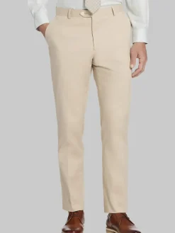 Big & Tall Pants|Big & Tall Suits-Tommy Hilfiger Modern Fit Cotton Blend Suit Pants Khaki