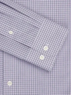 Patterned Dress Shirts|Dress Shirts-Wilke-Rodriguez Modern Fit Gingham Dress Shirt Lavender Check