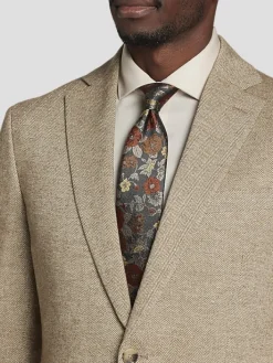 Sport Coats|Sport Coats-Pronto Uomo Modern Fit Herringbone Sport Coat Grey Bone