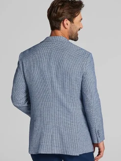 Sport Coats|Sport Coats-Joseph Abboud Modern Fit Houndstooth Sport Coat Blue Houndstooth Check