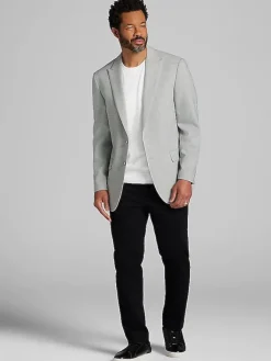 Big & Tall Sport Coats|Casual Shop-Awearness Kenneth Cole Modern Fit Houndstooth Sport Coat Grey/White Houndstooth