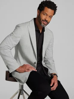 Big & Tall Sport Coats|Casual Shop-Awearness Kenneth Cole Modern Fit Houndstooth Sport Coat Grey/White Houndstooth