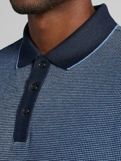 Casual Shirts|Casual Shop-Joseph Abboud Modern Fit Jacquard Polo Light Blue