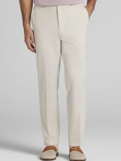 Dress Pants|3-piece Suits-JOE Joseph Abboud Modern Fit Knit Suit Pants Tan Stripe