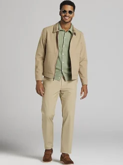 Button Up Shirts|Casual Shop-Joseph Abboud Modern Fit Lightweight Button Front Sweater Oil Green