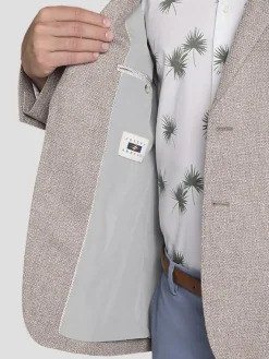 Sport Coats|Sport Coats-Joseph Abboud Modern Fit Linen Blend Sport Coat Tan Tic