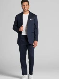 Linen Suits|3-piece Suits-Joseph Abboud Modern Fit Linen Blend Suit Jacket Chocolate Brown