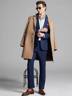 3-piece Suits|Suit Separates-Tommy Hilfiger Modern Fit Linen Suit Jacket Navy Solid