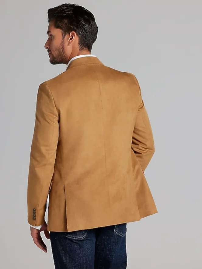 Casual Shop|Big & Tall Sport Coats-Nautica Modern Fit Microsuede Sport Coat Blue