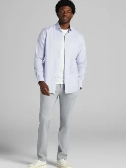 Patterned Dress Shirts|Dress Shirts-Pronto Uomo Modern Fit Mini Dobby Dress Shirt Purple