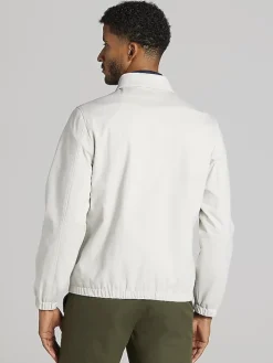 Outerwear-Awearness Kenneth Cole Modern Fit New Tech Knit Zip Bomber Jacket Black