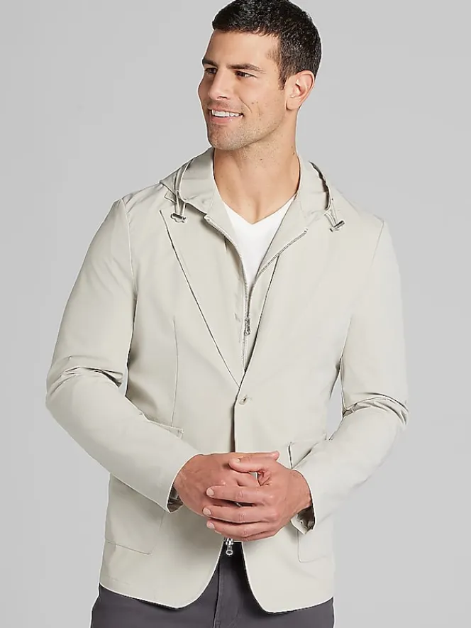 Outerwear-Report Collection Modern Fit Packable Travel Jacket Navy