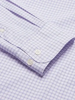 Patterned Dress Shirts|Designer Dress Shirts-Joseph Abboud Modern Fit Performance Plaid Dress Shirt Purple
