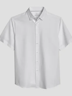 Casual Shirts|Button Up Shirts-Awearness Kenneth Cole Modern Fit Performance 4-Way Stretch Sport Shirt Black