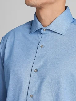 Button Up Shirts|Casual Shirts-Joseph Abboud Modern Fit Performance 4-Way Stretch Button Up Shirt Medium Blue