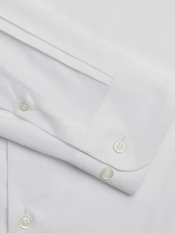 Solid Dress Shirts|Designer Dress Shirts-Joseph Abboud Modern Fit Performance 4-Way Stretch Dress Shirt White Solid