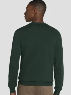 Sweaters-Joseph Abboud Modern Fit Pima Cotton Crewneck Sweater Med Blue