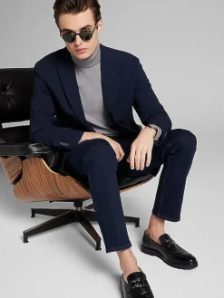 Sport Coats|Sport Coats-Awearness Kenneth Cole Modern Fit Plaid Seersucker Sport Coat Black/White Plaid Seersucker