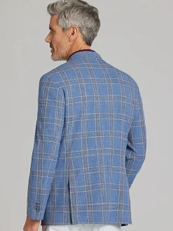 Sport Coats|Sport Coats-JOE Joseph Abboud Modern Fit Plaid Sport Coat Blue Plaid