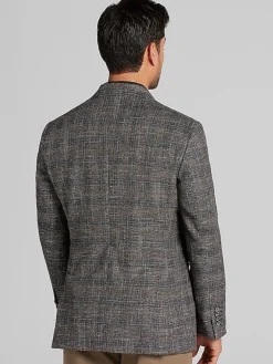 Sport Coats|Sport Coats-Joseph Abboud Modern Fit Plaid Sport Coat Brown Plaid