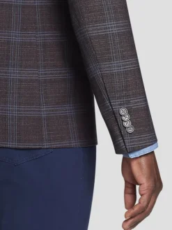 Sport Coats|Sport Coats-Joseph Abboud Modern Fit Plaid Sport Coat Brick Plaid