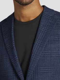 Sport Coats|Sport Coats-Awearness Kenneth Cole Modern Fit Plaid Sport Coat Blue Plaid