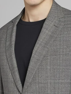 Sport Coats|Sport Coats-Awearness Kenneth Cole Modern Fit Plaid Sport Coat Taupe Plaid