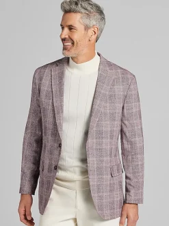Sport Coats|Sport Coats-Awearness Kenneth Cole Modern Fit Plaid Sport Coat Rose Plaid